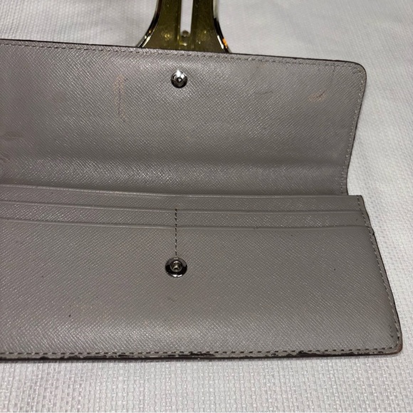 Michael Kors Two-Tone Wallet Saffiano Leather Gray Black - Picture 4 of 9